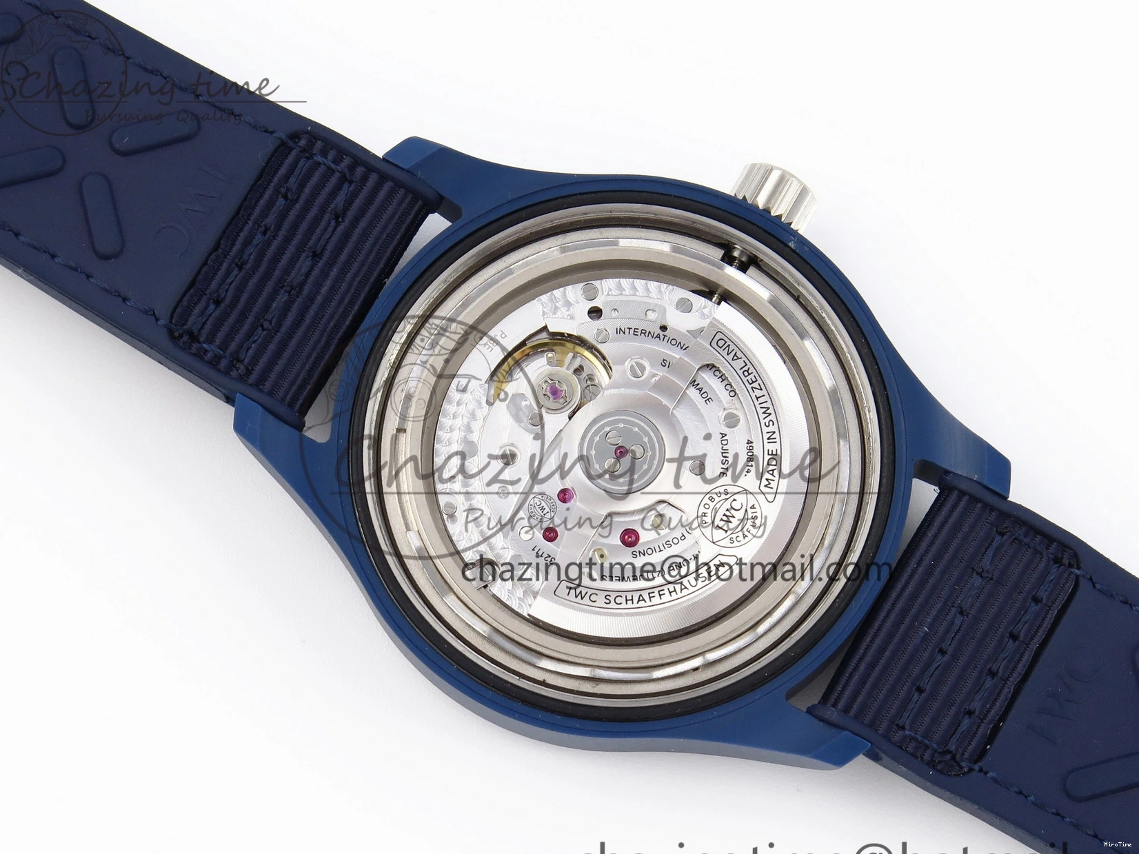 MIROTIME 0206 Original Pilot’s Watch Laureus Blue Ceramic IW328101 ZF 1:1 Best Edition on Blue Nylon Strap A 7027